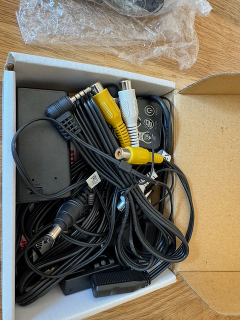 Assorted cables and chargers